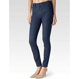 Paige Hoxton Ultra Skinny Pinstripe Blue Jeans 29